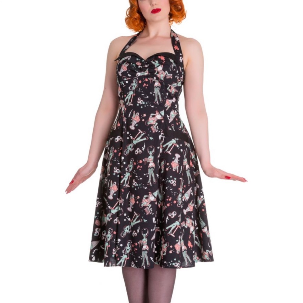 NWT Hellbunny Pinup ice scream zombie dress